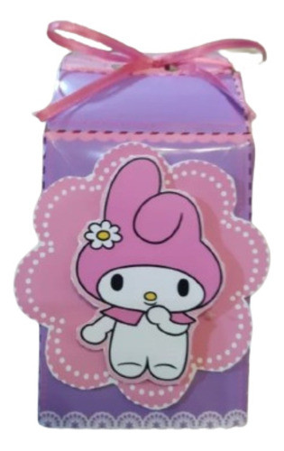 10 Cajitas Milk Box Lila  En 3d De Kuromi Melody 0