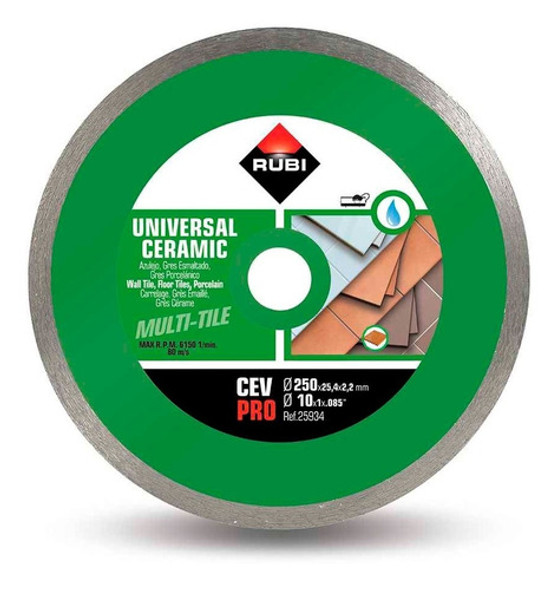 Disco Diamantado Cev 200 C/humedo P/ingletar Rubi  30946 0 Disco Diamantado Cev 200 C/humedo P/ingletar Rubi  30946 0