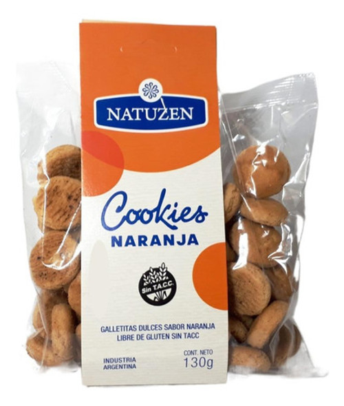 Galletitas Dulces Cookies Naranja Sin Tacc Natuzen X 130g 0 Galletitas Dulces Cookies Naranja Sin Tacc Natuzen X 130g 0