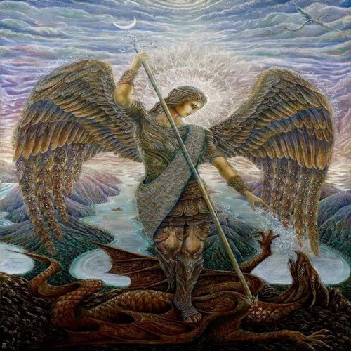 Paño Tarot Tirada Arcángel Miguel C/bolsita 0