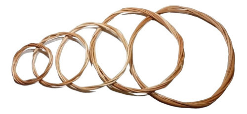 10 Aros Roscas De Mimbre 25 Cm Para Atrapasueños Mándalas 0