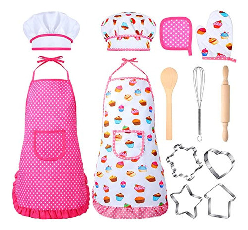 Juego De Cocina Y Horneado Para Niños Delantal Disfraz De Ch 0