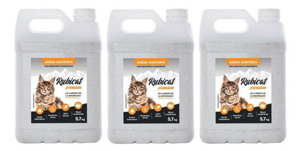 Arena Aglomerante Rubicat Premium 17,1kg 1 Arena Aglomerante Rubicat Premium 17,1kg 1