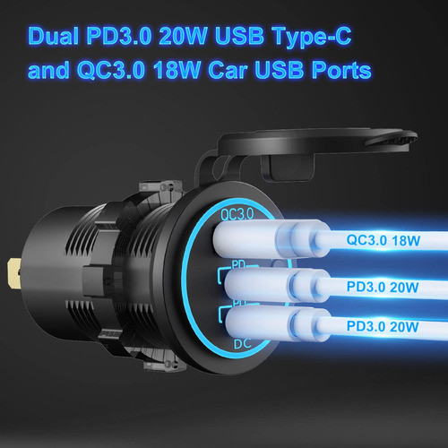 Cable De Salida Usb De 12 V, Cargador Usb Multipuerto, Doble 1