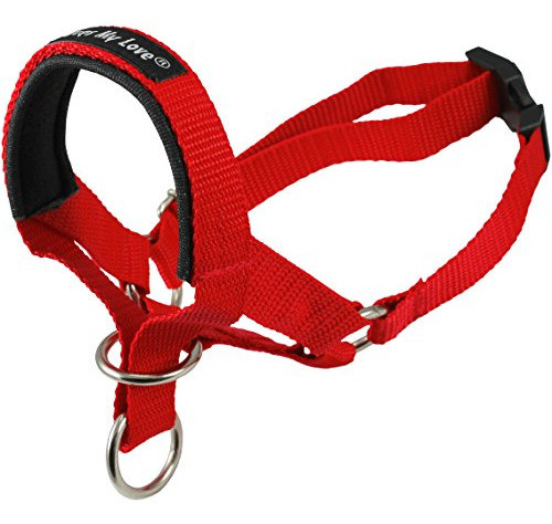 Collar De Cabeza De Perro Halter Rojo 6 Tallas 1
