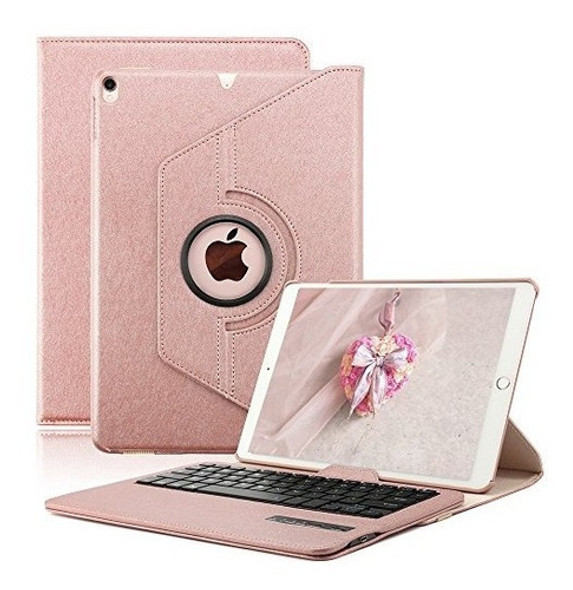 Estuche Con Teclado Para iPad Pro 10.5, Kvago (oro Rosa) 0