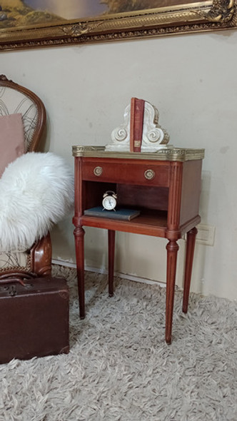 Mesa De Arrime Luis Xvi Mármol Y Bronce (no Envío) 0