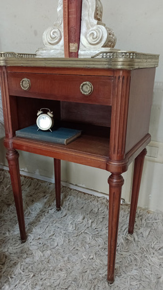 Mesa De Arrime Luis Xvi Mármol Y Bronce (no Envío) 1