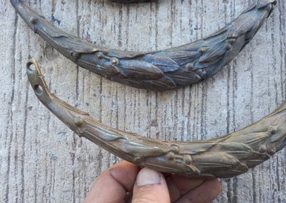 3 Antiguos Apliques De Araña En Bronce Macizo - 25,3cm Largo 1