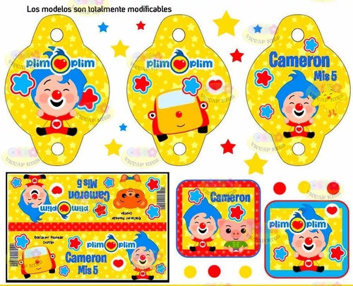 Kit Imprimible Candy Bar Plim Plim 1