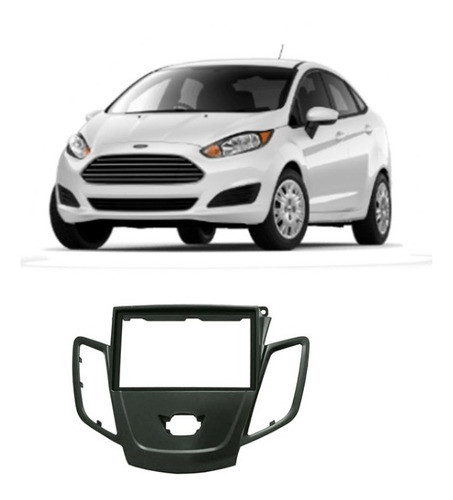 Moldura 2 Din New Fiesta 2013 Em Diante Preta Sem Capela Jp 0