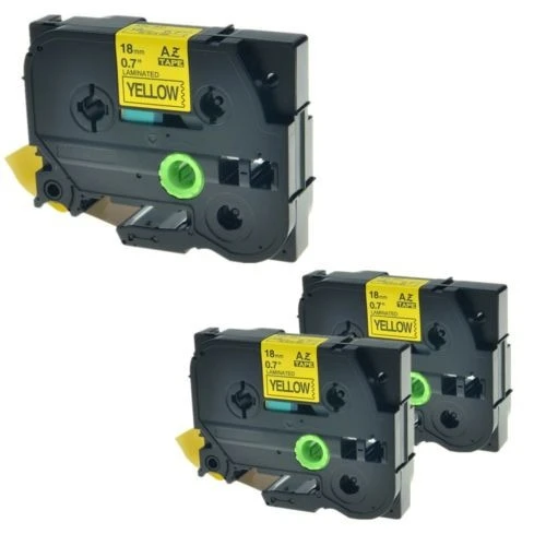 3pk Tz Tze 641 641 Negro Sobre Amarillo Etiqueta Cinta Para 0