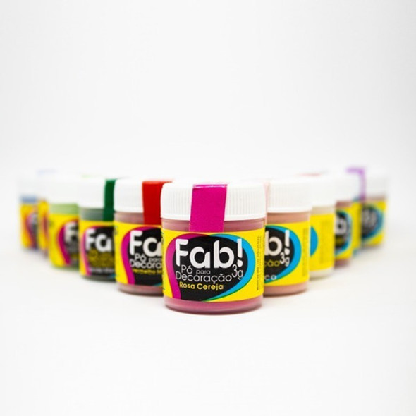 Pó Para Decoração Alimentício Comestível Fab - 9 Unidades 1 Pó Para Decoração Alimentício Comestível Fab - 9 Unidades 1