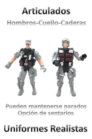 Set Kit Militar Muñecos Soldaditos Grandes De Juguete Armas 1