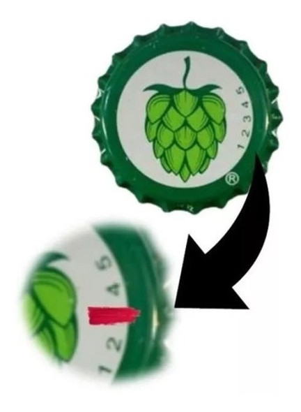 100 Unidades - Tampas   Para Garrafa Desenho Flor De Lúpulo 1