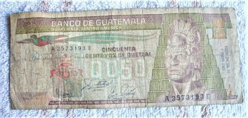Billete Quetzal 1988 0