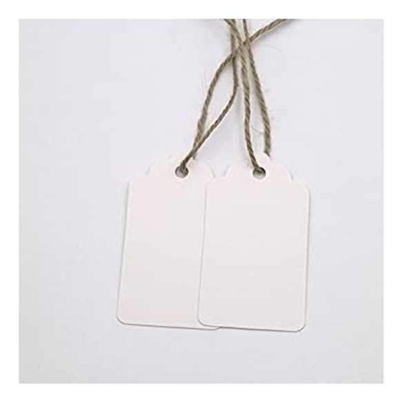 100 Etiquetas Tag Branco Para Chocolate Com Cordão Incluso 1