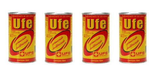 Kit 4 Desinfetante Ufe Germicida Bactericida 750ml Creolina 0