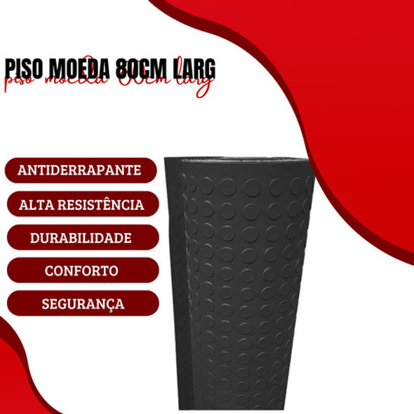 Piso Tapete Moedinha Pastilha 80cm Larg Escada 6 Metros Comp 1