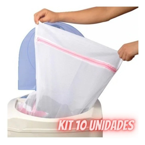 Kit 10 Saco De Lavar Roupa Delicada Intima Infantil 30x40 0