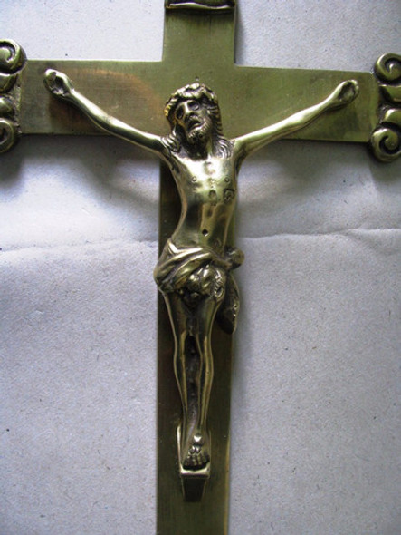 Crucifijo Antiguo Bronce Macizo De 30x19 Cms. Excelente!! 1