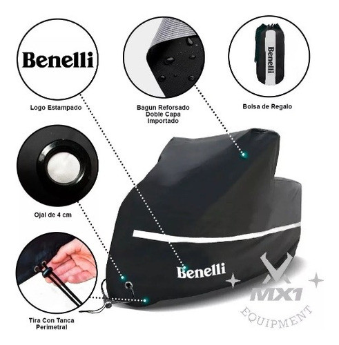 Cubre Moto Impermeable Benelli Trk 502 Tnt 600!! 1