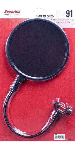Pop Filter Superlux Ma91 Doble Capa 18,5 Cm 1