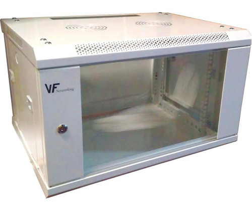 Rack 9u Blanco Fijo 600x450 Inc Pdu 6 Tomas Y Tornillos 0