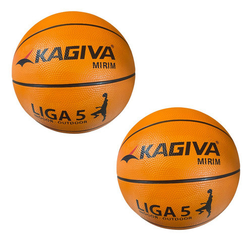 Kit 2 Bolas De Basquete Kagiva Oficial Mirim Indoor N5 0