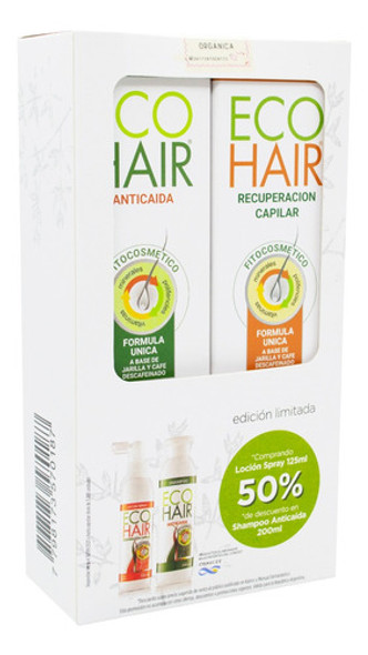 Eco Hair Kit Shampoo + Loción Tratamiento Anticaída Pelo 6c 1