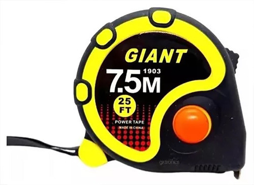 Cinta Métrica Giant X 7,5m Reforzada Prof. Con Freno Y Clip 0