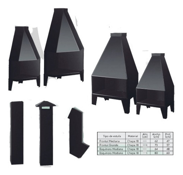 Estufa De Chapa 18 Esquineras Grande 0 Estufa De Chapa 18 Esquineras Grande 0