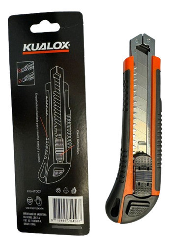 Cutter Trincheta Profesional Reforzado Kualox + 3 Hojas 1