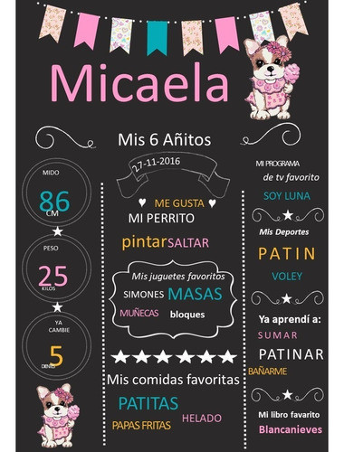 Pizarra Poster Simones Editable 0