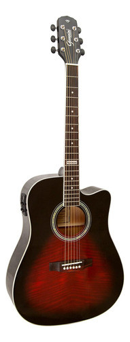 Violão Giannini Gf 1d Ceq Brb Eletrico Folk Brown Red Gf-1d 0