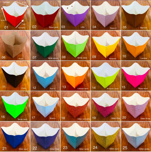 30 Cachepô  De Papel Para Festa Doces Aniversario Vermelho 1