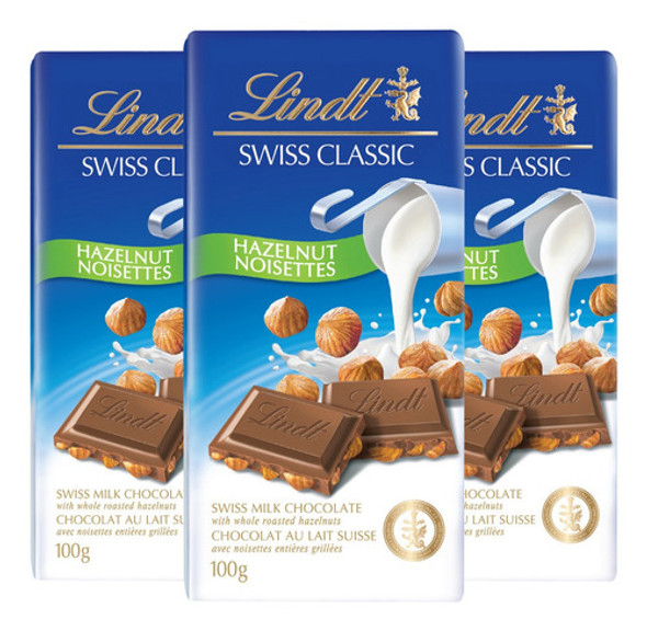 Lindt Swiss Classic Avellanas 100 Gr. Pack X3 0 Lindt Swiss Classic Avellanas 100 Gr. Pack X3 0