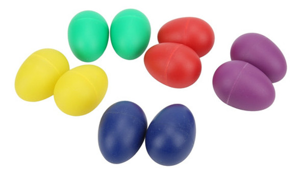 10pcs Mini Ovos Musicais Coloridos Mão Plastic Egg Shakers 1