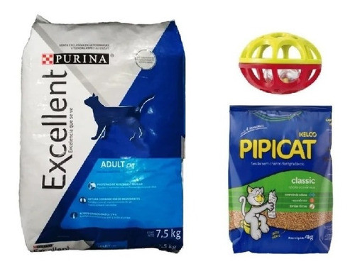 Excellent Gato 7,5 Kg+4 K Piedra Sanitaria+sonajero+envio 0