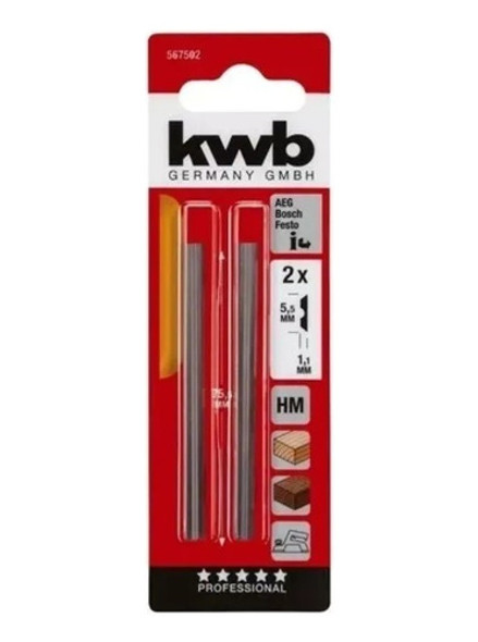 Cuchilla Para Cepillo Electrico Garlopa 82mm Kwb 0