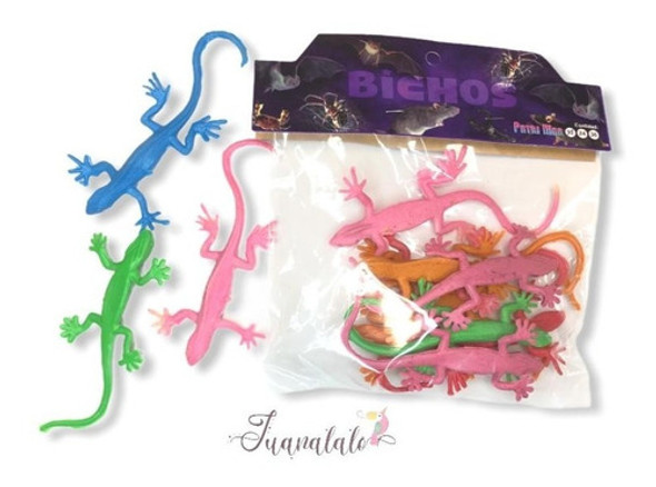 Animalitos Lagartija X 24 Juguetito P/piñata Patrimar Goma 0