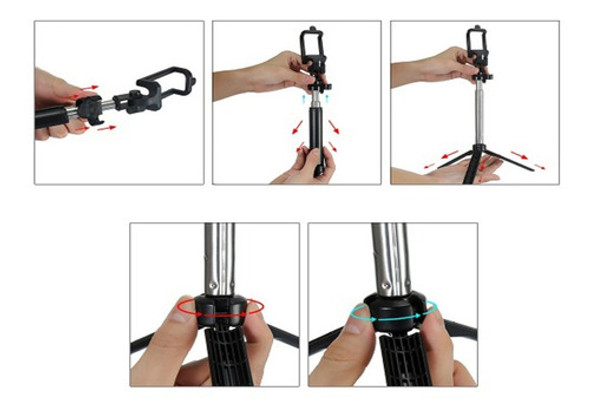 Bastão Selfie Monopod Bluetooth Mini Tripé Celular + Brinde 1