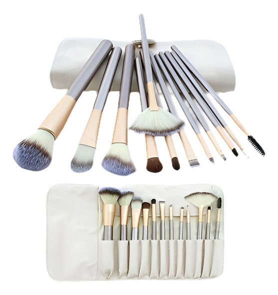 12pcs Cepillo Polvo Fundación Rubor Delineador De Ojos Sombr 0