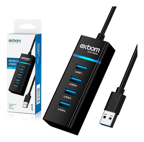Hub Usb 3.0 4entradas Rápidas Extensão Usb Pc Mack Adaptador 0
