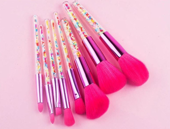 Set Brochas Pequeña Maquillaje Para Rostro Y Ojos C/brillos 0 Set Brochas Pequeña Maquillaje Para Rostro Y Ojos C/brillos 0