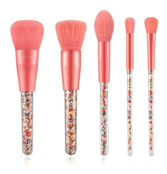 Set Brochas Pequeña Maquillaje Para Rostro Y Ojos C/brillos 1 Set Brochas Pequeña Maquillaje Para Rostro Y Ojos C/brillos 1