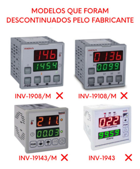 Controlador De Temperatura E Tempo 24v 72mmx72mm Inova 1