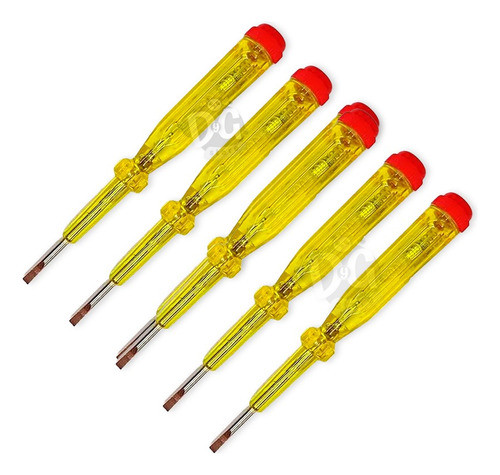 Destornillador De Tensión Buscapolo Pack X5 Detector Con Luz 0