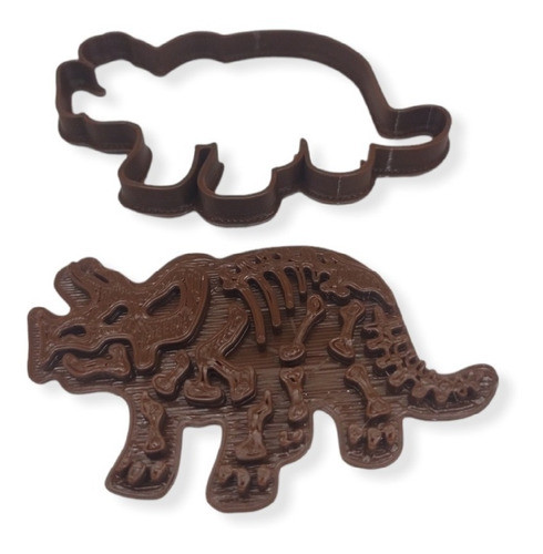 Cortantes Sellos Galletita Porcelana Fría Dinosaurio Set X3u 1