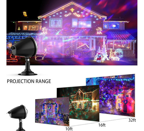 Proyector De Luces Navideñas Fliti Al Aire Libre, Foco Navid 1